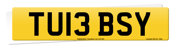 Registration number TU13 BSY